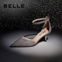 百丽星辰仙女风高跟凉鞋女2020春夏商场新款一字带凉鞋BSCD1BK0聚