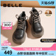 百丽马丁靴冬季新款女靴加绒保暖大头鞋厚底短靴B1621DD3