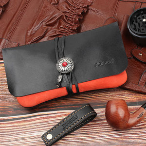 真皮烟斗包小羊皮2斗包手卷烟丝包收纳烟袋包便携旅行烟草保湿袋