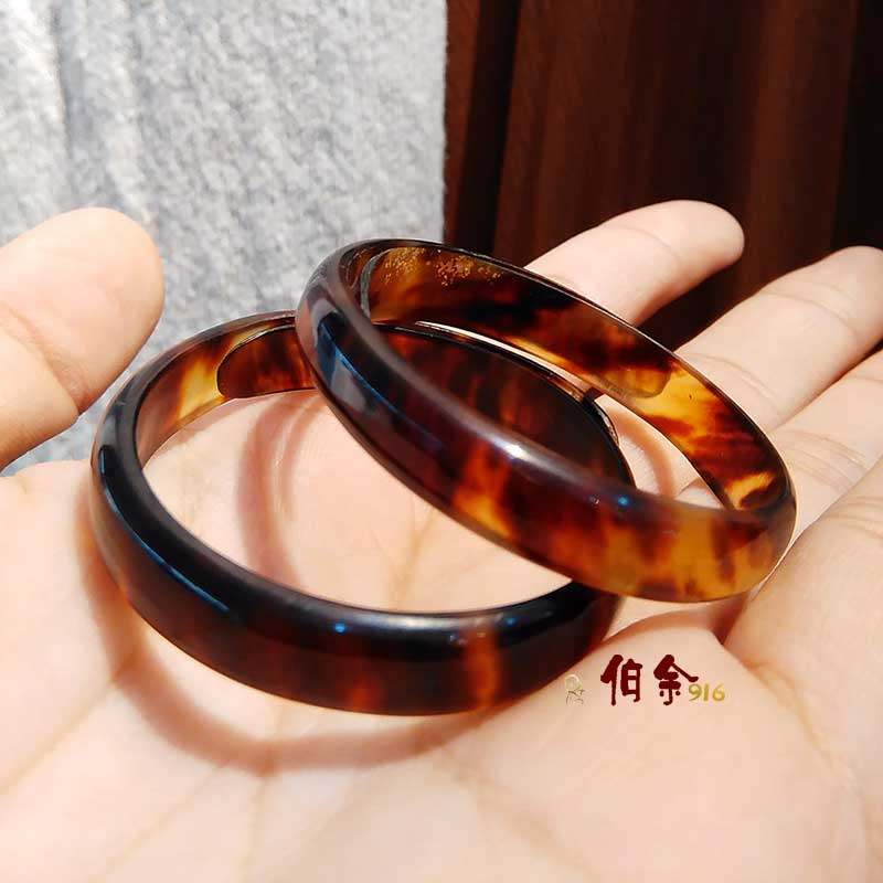 海南产精品玳瑁色手镯豹纹满血酒红小孩儿童活口可调节辟邪保平安