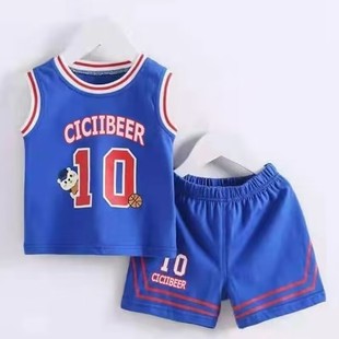 儿童篮球服男童夏季速干球服运动套装中大童10号篮球衣运动会班服