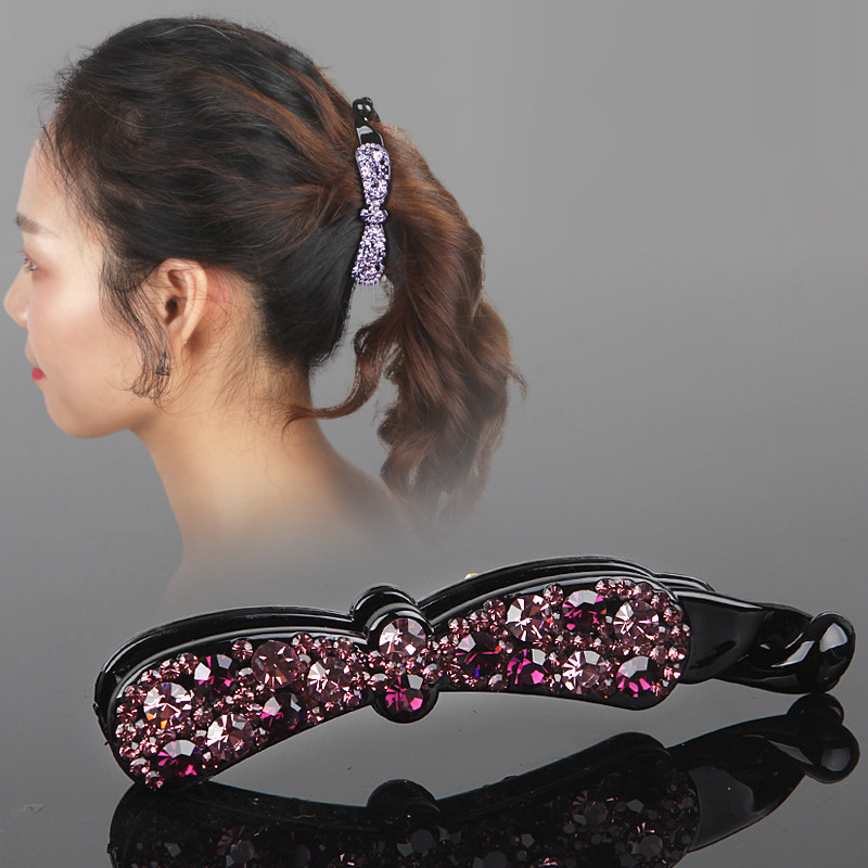 卡俪瑞莎的优惠券大全—竖夹马尾发夹后脑勺小号香蕉夹子头饰发卡防滑