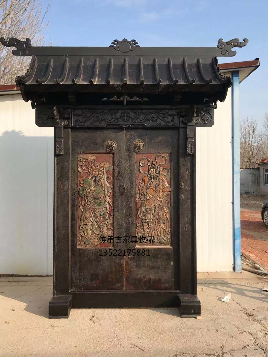 特价庭院大门_老榆木仿古大门实木进户门雕刻门神庭院大门茶楼会所