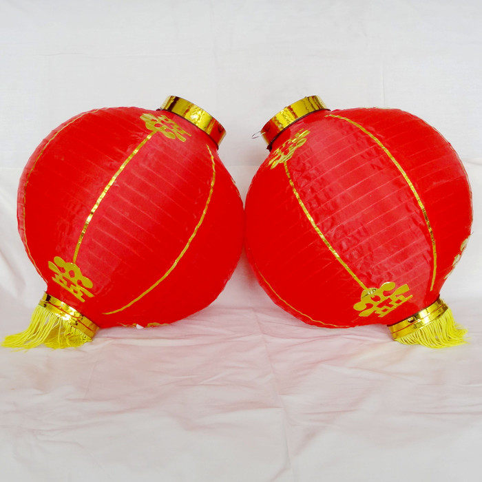 直销价纯手工圆形灯笼 舞蹈红灯笼 宫灯喜庆节日大红灯笼过道装饰