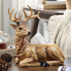 欧式创意纸巾盒客厅桌面茶几摆件美式现代家居装饰品仿真鹿抽纸盒
