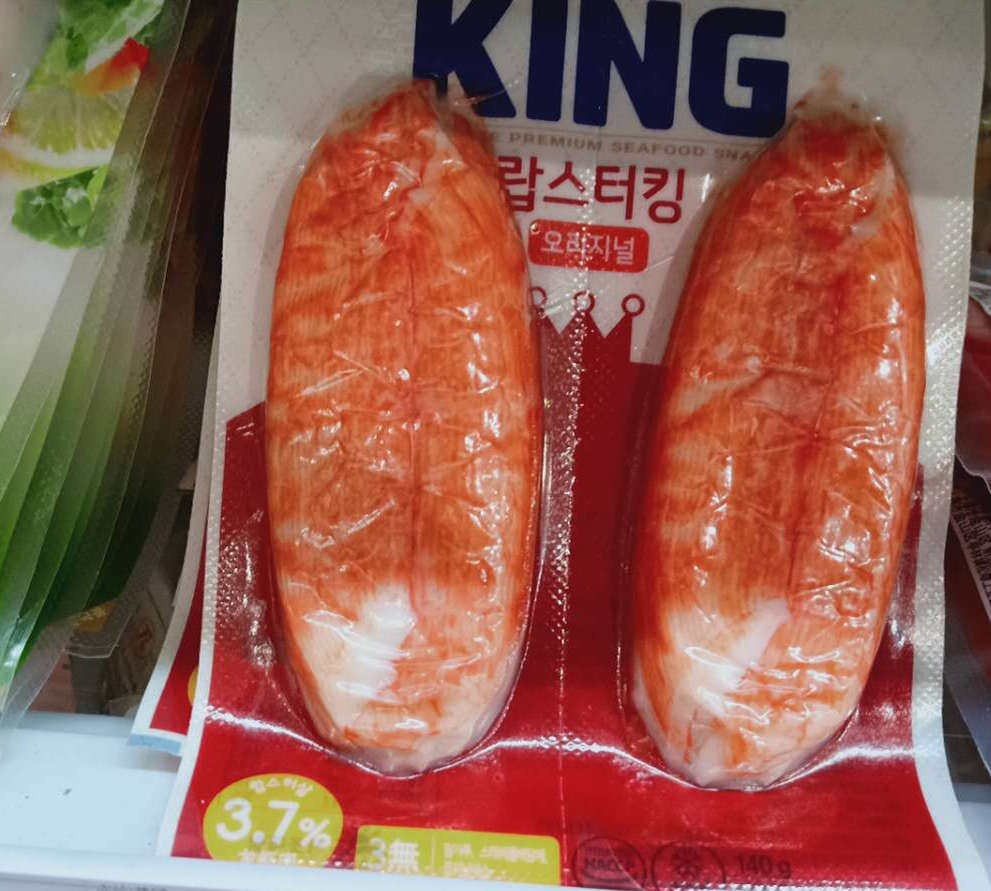 罗森便利店 韩国思潮 手撕蟹柳足棒即食 模拟蟹肉棒 90g/140g