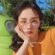 2019韩版小红书ins女半框透明眼镜框眼睛平光镜近视网红同款圆形