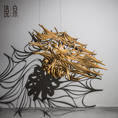 酒店大堂软装艺术品售楼处大厅中庭吊饰天花板悬挂空中吊件装饰品