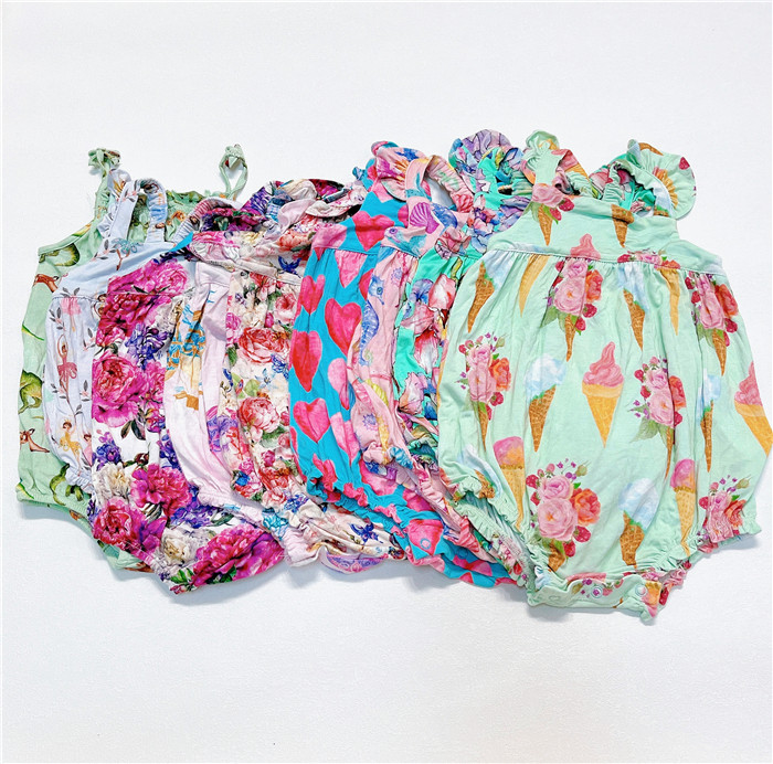 美单竹纤维posh peanut男女宝宝夏季吊带包屁衣pp连体衣冷感软糯