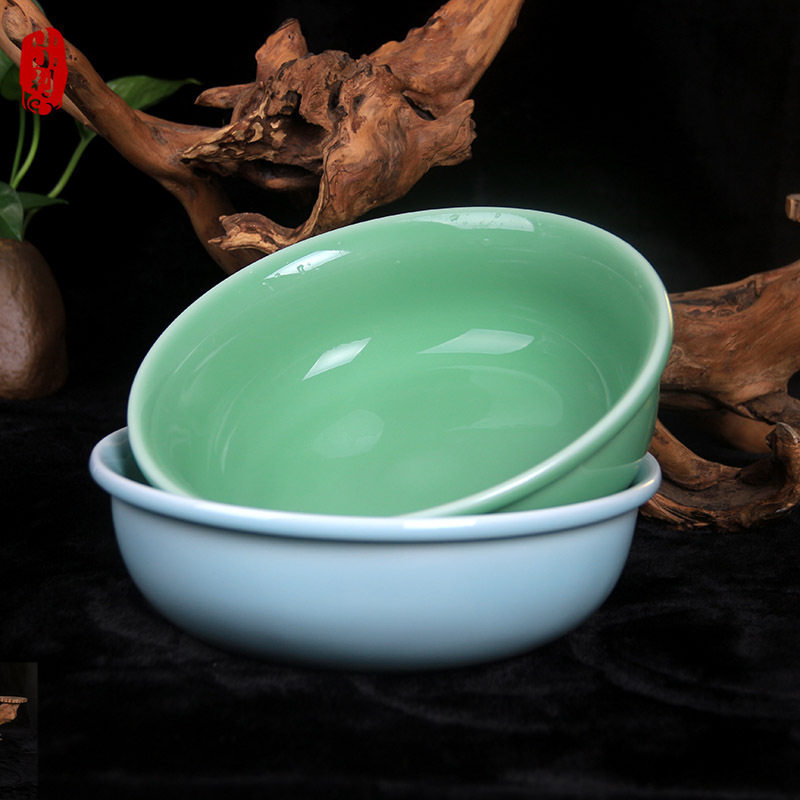龙泉青瓷9英寸面碗 陶瓷大汤碗拉面碗粥碗菜碗中式餐具泡面碗包邮