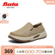 Bata乐福鞋男2025夏季新款休闲透气舒适厚底百搭一脚蹬L5770BM5