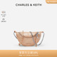 CHARLES&KEITH女CK2-80151023女士金属圆环斜挎胸包腰包夏季女包