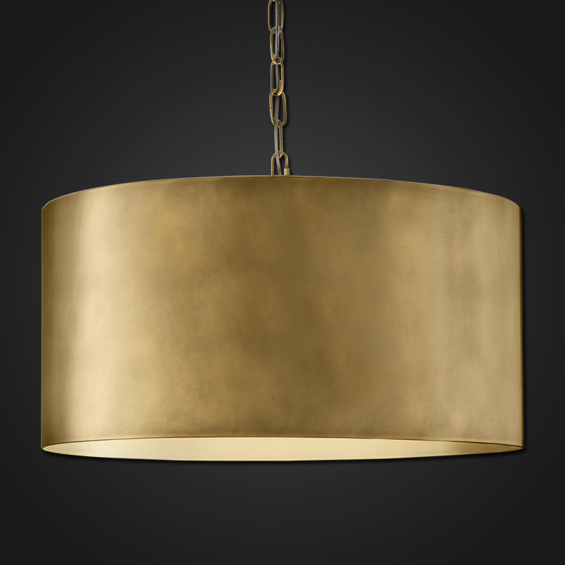 全铜餐厅吧台铜色吊灯简约美式复古黑色设计师书房服装店铺吊灯具