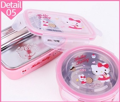 韩国进口正品hello kitty凯蒂猫不锈钢乐扣儿童带盖碗隔热饭碗|msdalam kategori lampin/Xihu/makan/push pelarik, cawan/pinggan mangkuk/Grind/aksesori, pinggan mangkuk kanak-kanak - dari Buy2taobao.com untuk memberikan perkhidmatan ejen Taobao profesional membeli
