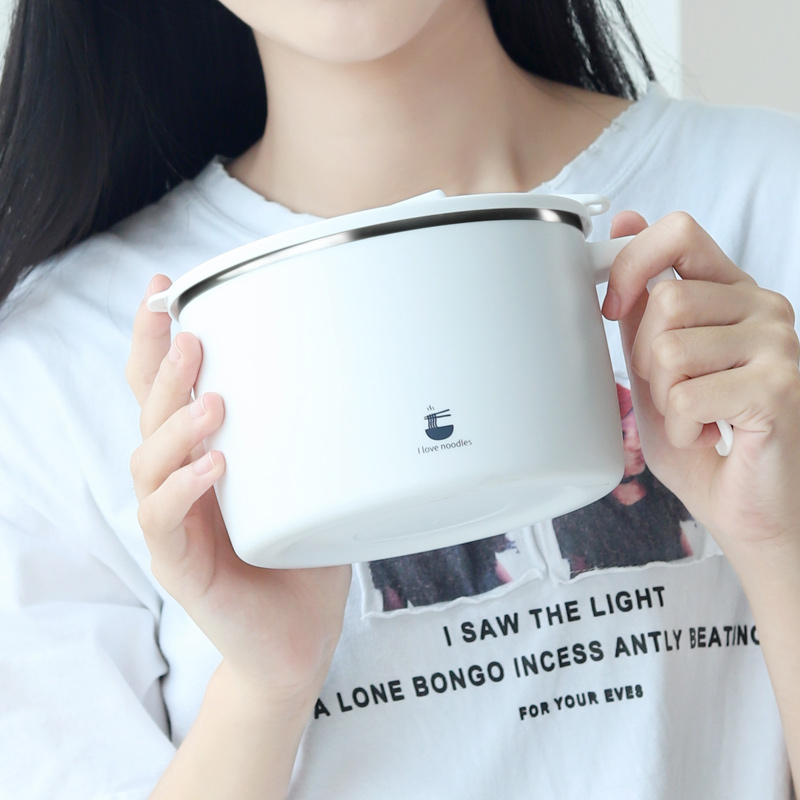 Stainless steel Japanese A bowl of instant noodles single With cover canteen Lunch box student dormitory Instant noodles clean tablewarein the Tableware , Tableware , Bowl category - from Buy2taobao.com to provide professional Taobao agent buy service