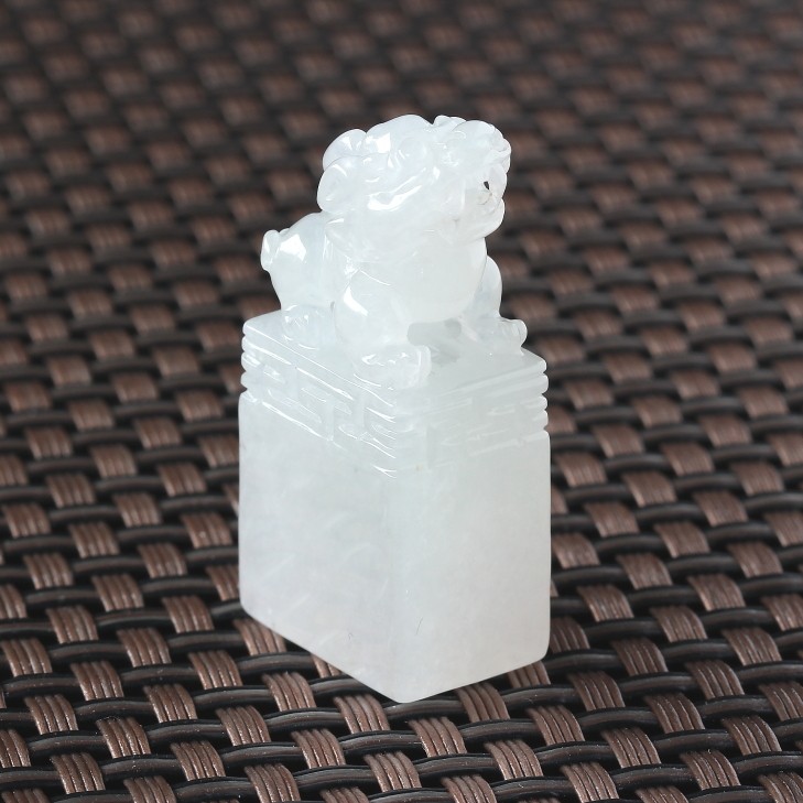冰糯种翡翠貔貅印章23.23克