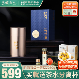 2024新茶上市碧螺春茶叶洞庭苏州东山茶厂明前特级一等初芯50g