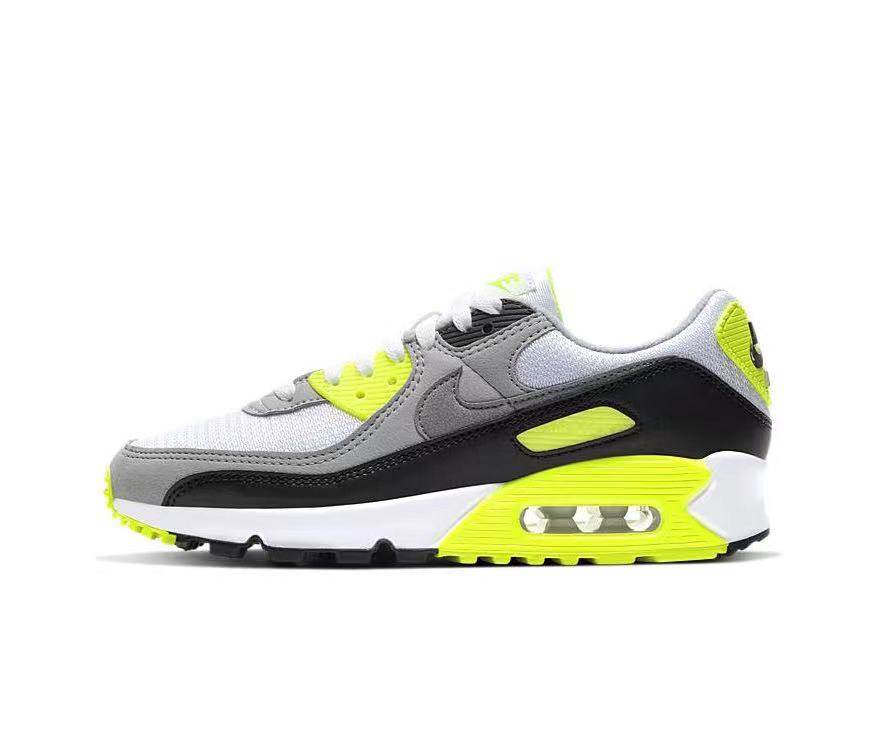 nike air max 90 white/grey/volt 白黑绿 cd0490-101