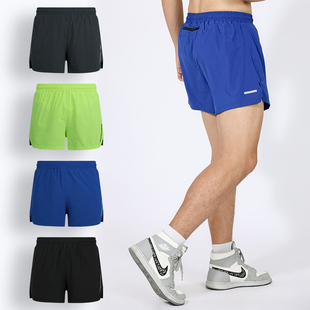 男女运动短裤带内衬夏季休闲薄款训练健身运动裤速干马拉松跑步裤