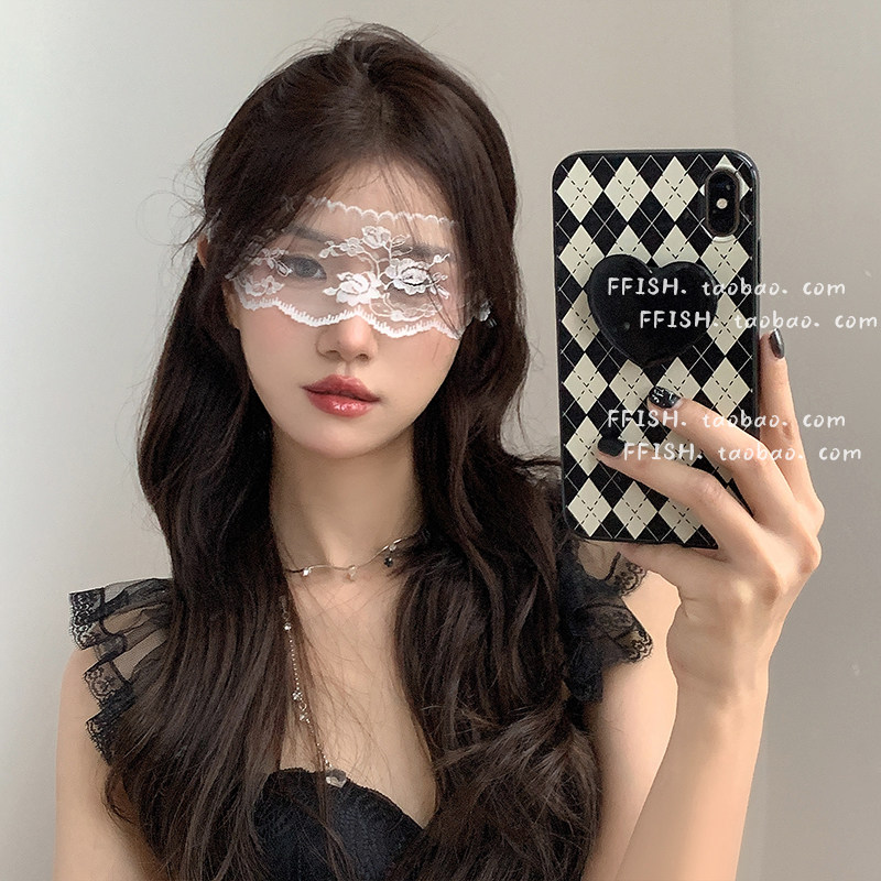 ffish禁欲系眼罩性感蕾丝透视遮光诱惑蒙蔽双眼神秘情调绑带面罩