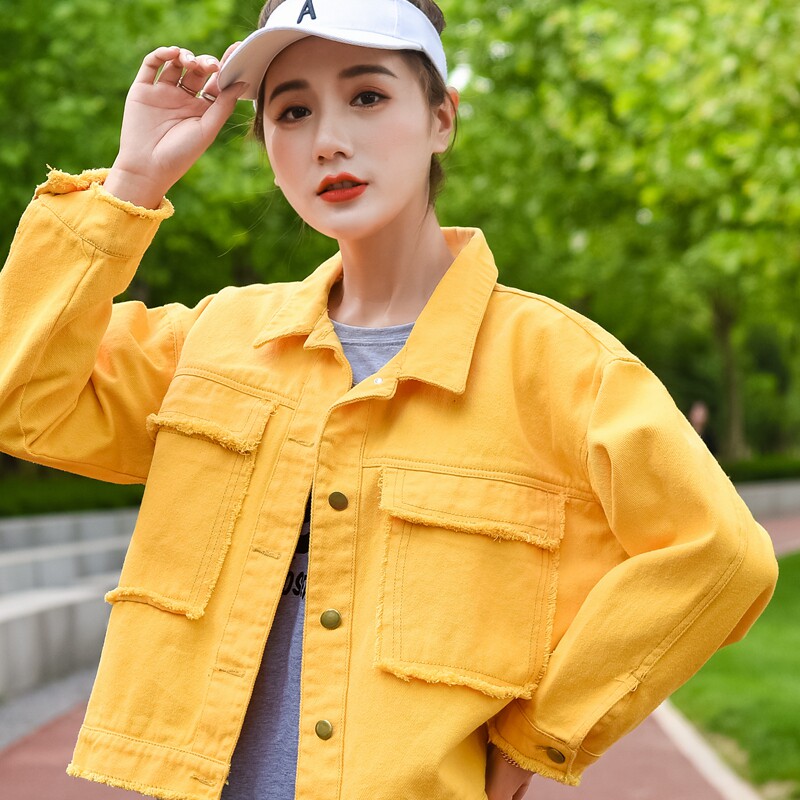 牛仔外套短款上衣韩版宽松显瘦夹克女生褂子学生2022年春秋牛仔衣