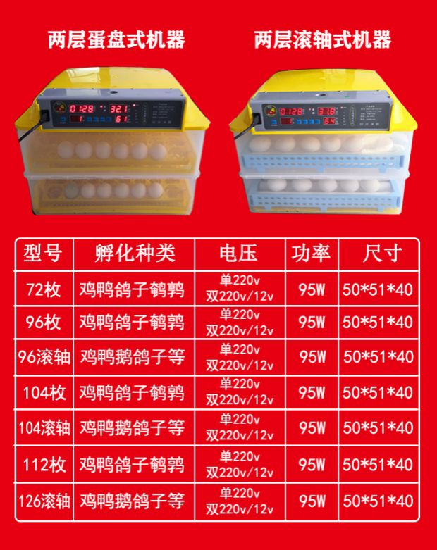 高端小鸡孵化器家用小型抱蛋机全自动 小鸡卵化机鸭鹅暖化箱厂家