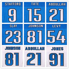 雄狮20 Sanders,81 Johnson,9 Stafford,15 tate,94 ansan jersey