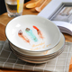 釉下彩陶瓷盘子餐具套装色釉家用圆盘碟四方盘子菜盘安全健康产品