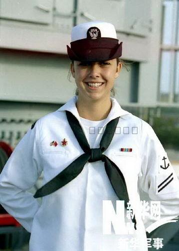 正版原品美国海军女水兵服白色水兵服女水兵服US NAVY白色水兵服