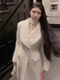 RIXO EXIT法式小香风毛呢外套女冬季新款高级感气质名媛加厚大衣