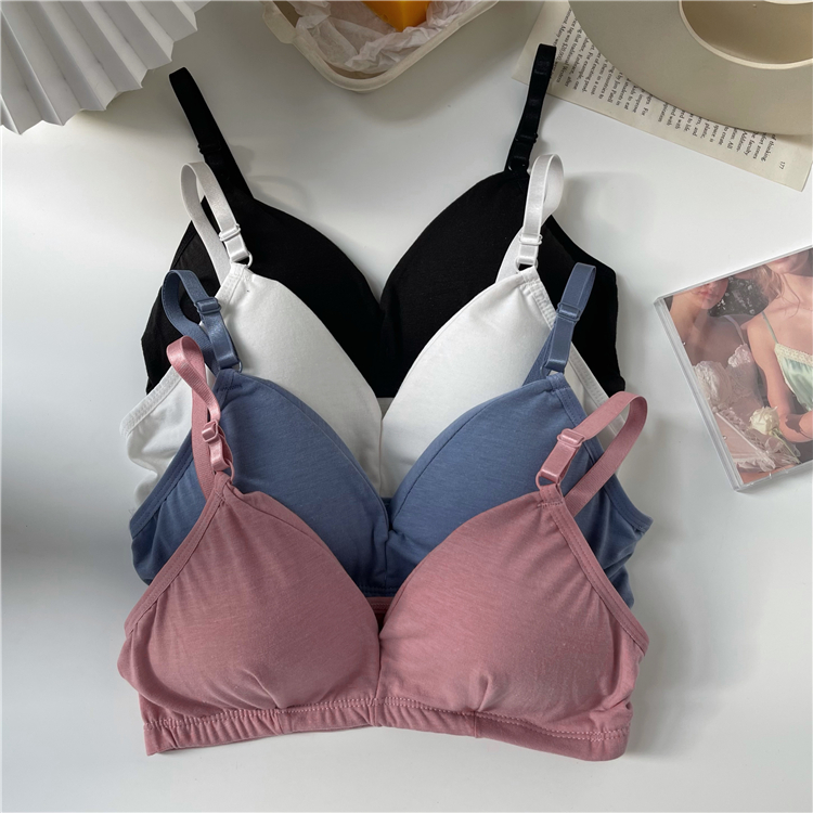k360控3实拍实价 夏季三角杯无钢圈胸罩女小胸抹胸内衣背心式文胸