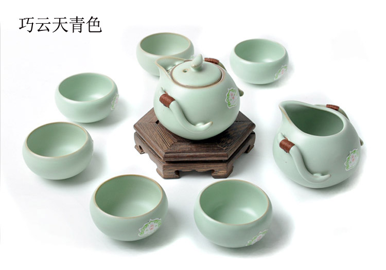 汝窑巧云茶具功夫茶具高档茶具茶具选什么好（紫砂、哥窑）特价