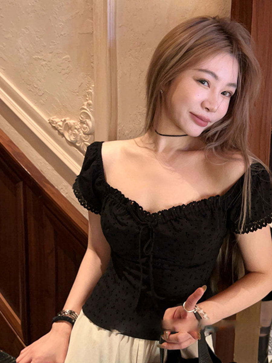 美娜丝绒提花上衣组女夏季性感显瘦修身吊带