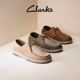 Clarks其乐男鞋自然系列浅口一脚蹬舒适透气系带休闲皮鞋