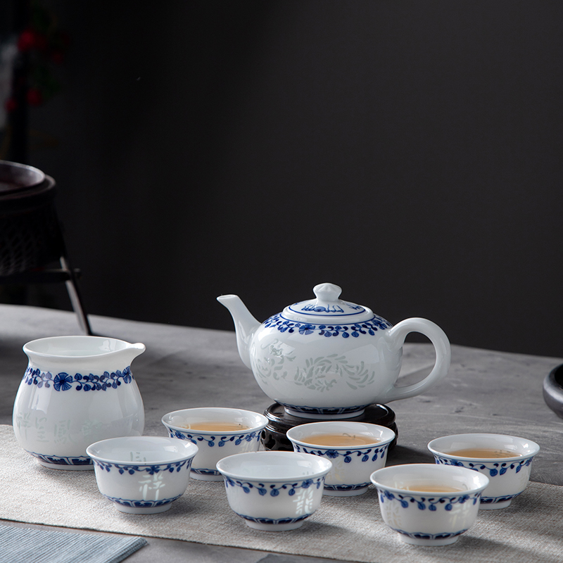 Red leaves Porcelain Official Flagship store Jingdezhen ceramics teapot tea set suit Underglaze master Make tea householdin the Tableware , Tea set , Teapot category - from Buy2taobao.com to provide professional Taobao agent buy service