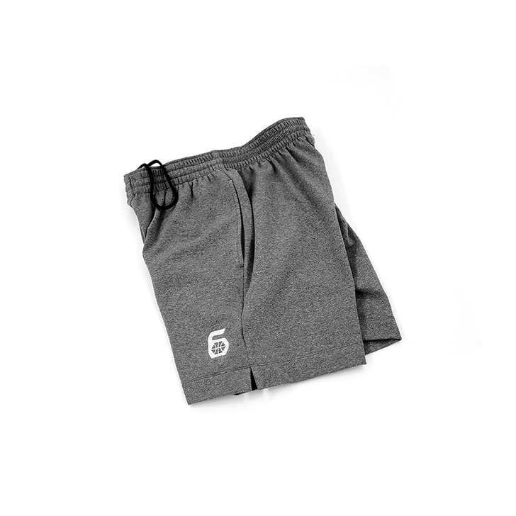 【第六区】简系列高品质纯棉刺绣logo运动短裤