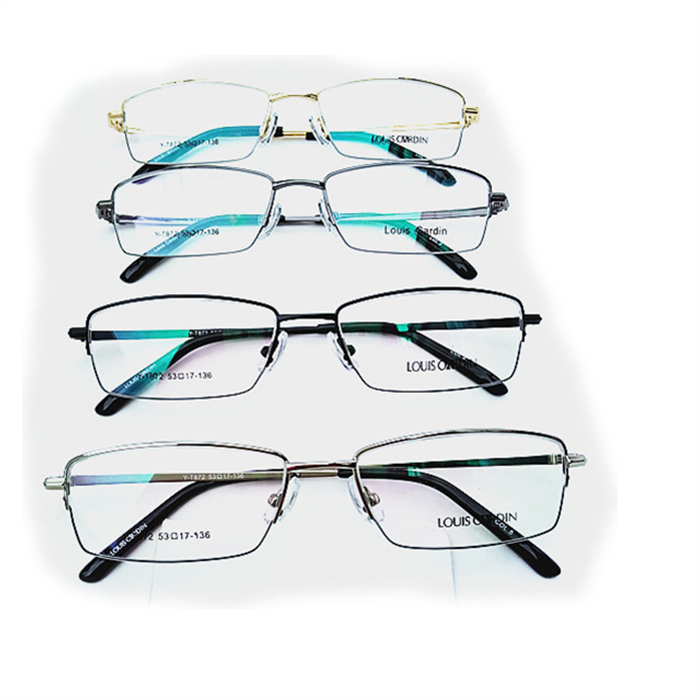 有度数送镜片成品近视眼镜男款半框金属合金舒适护眼树脂平光镜