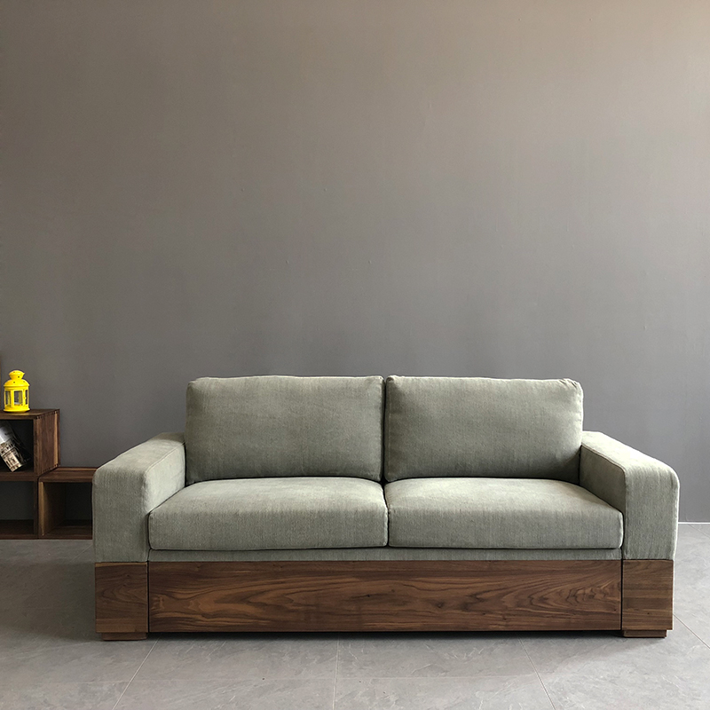 Northern Europe Retro Walnut Sofa bed Down multi-function Storage Push pull Sofa bed Fabric art Industrial wind sofain the Residential furniture , Sofa , Sofa Bed  category - from Buy2taobao.com to provide professional Taobao agent buy service