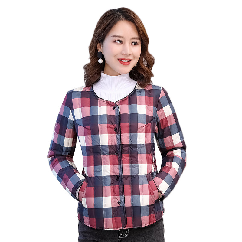 羽绒内胆女毛领可脱卸修身短款秋冬长袖轻薄保暖内衣打底羽绒服