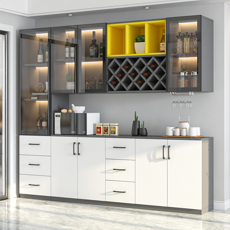 北欧餐边柜酒柜橱柜一体客厅茶水柜餐厅边柜家用大容量收纳储物柜