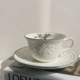 浮雕马克杯陶瓷女生花朵咖啡杯高颜值现货外贸Pfaltzgraff中古杯