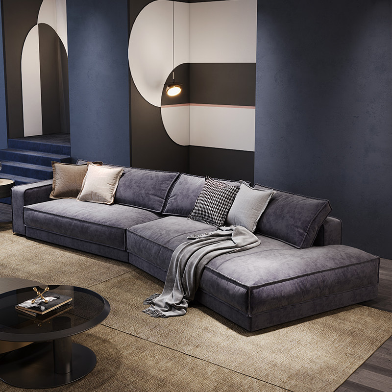 baxter异形沙发现代简约客厅大户型意式极简转角乳胶羽绒布艺沙发