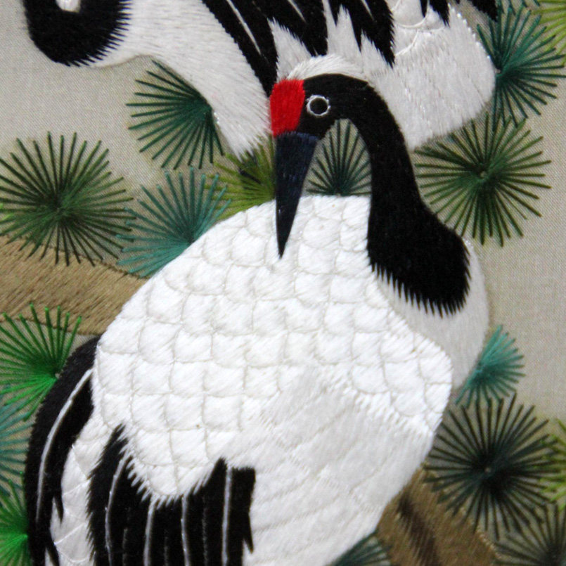 苏绣双面绣 姚叶工作室《松鹤延年》