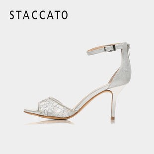 gucci錢包扣子細節圖 STACCATO 思加圖夏季細高跟一字帶優雅女涼鞋9VN09BL6 gucci包扣子