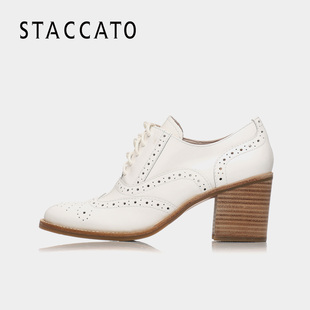 burberry的圖示 STACCATO 思加圖2020春季粗跟英倫風女單鞋9XA13AM7 burberry的衣服