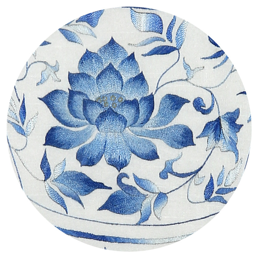 湘绣手工刺绣 单面绣精品壁挂 青花瓷