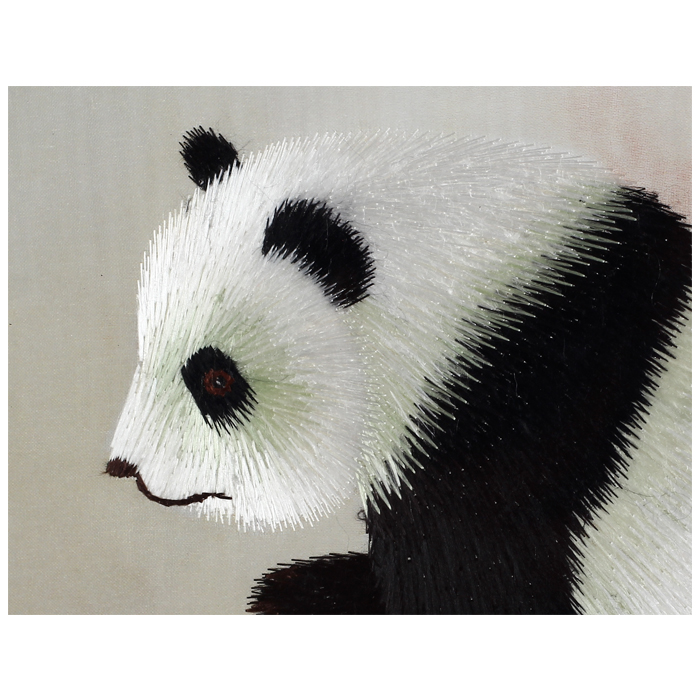 湘绣双面绣 《熊猫》 国家非遗 手工刺绣