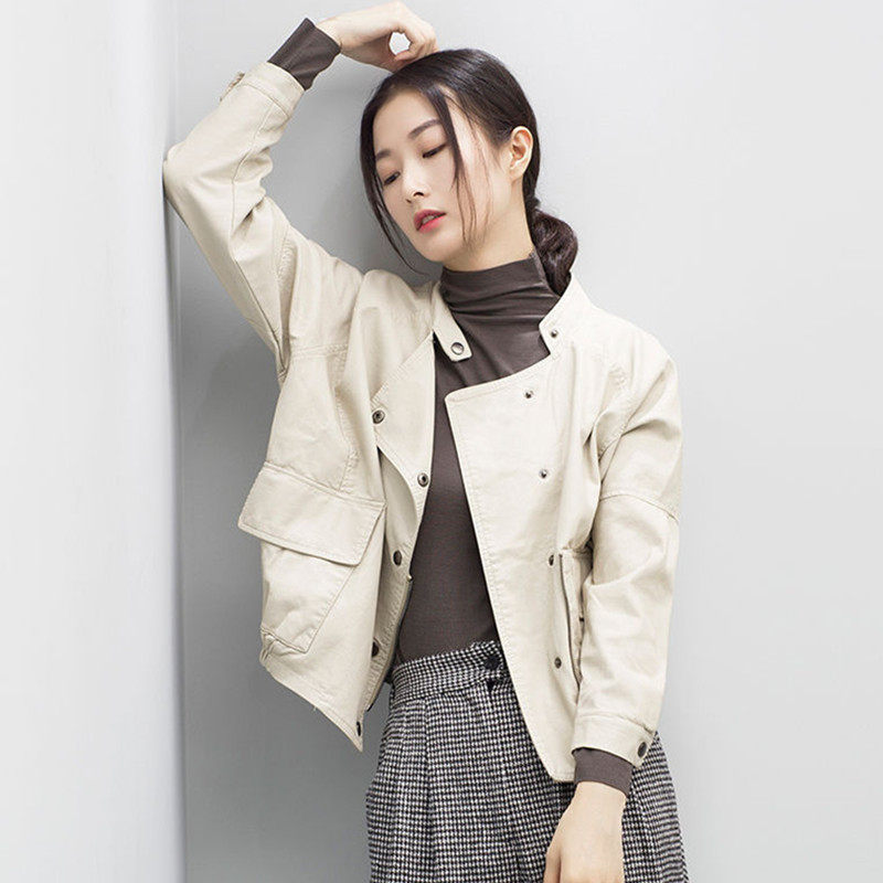 机车夹克女真皮