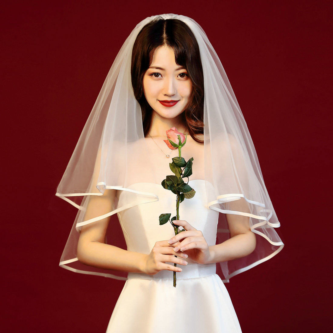 新娘结婚领证纪念日旅拍礼盒装头纱礼盒装头纱口碑好店