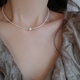 淡水珍珠项链女简约气质复古脖子饰品颈带颈链白色锁骨链法式配饰